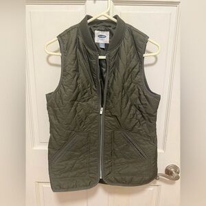 Old Navy Dark Green Quilted Vest